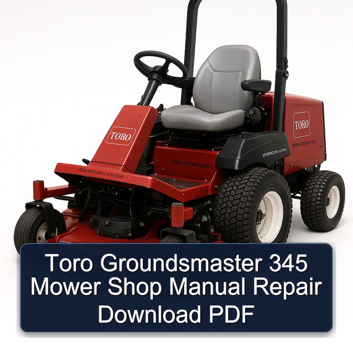Toro Groundsmaster 345 Mower Shop Manual Repair Download PDF