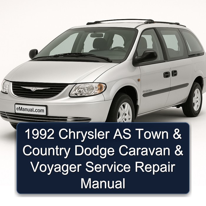 1992 Chrysler AS Town & Country Dodge Caravan & Voyager Service Repair Manual