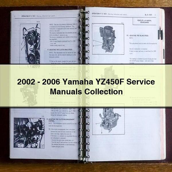 2002-2006 Yamaha YZ450F Service Repair Manuals Collection