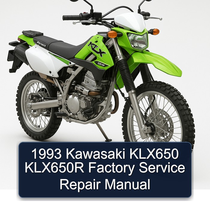 1993 Kawasaki KLX650 KLX650R Factory Service Repair Manual