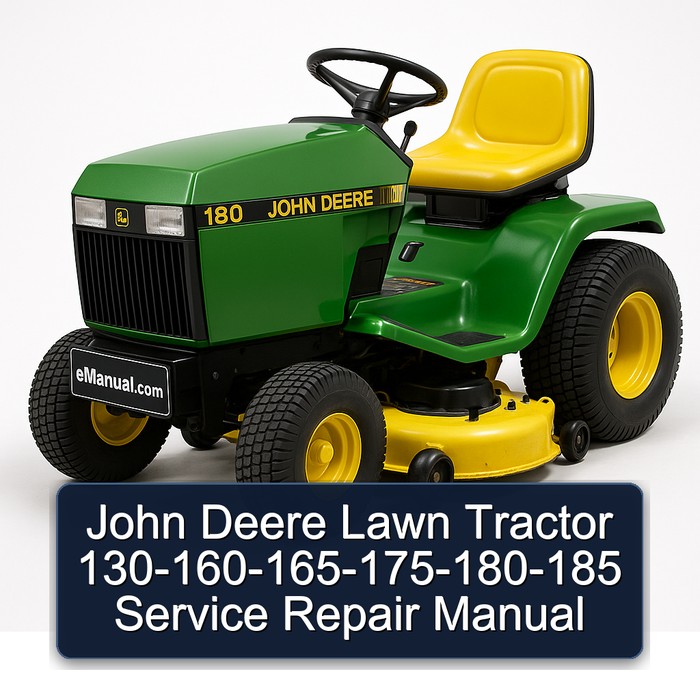 John Deere Lawn Tractor 130-160-165-175-180-185 Service Repair Manual